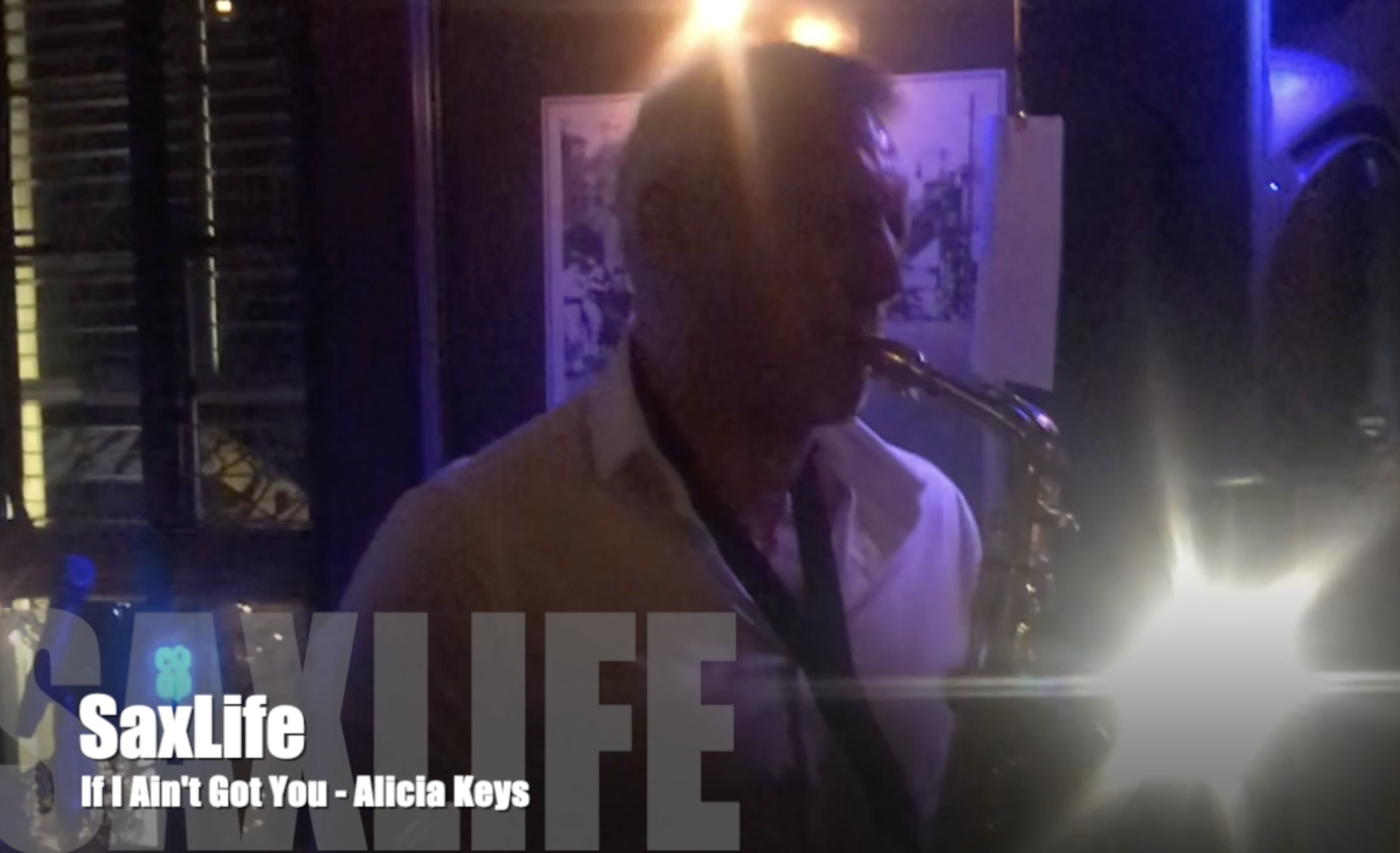 Live saxophone performance at an event